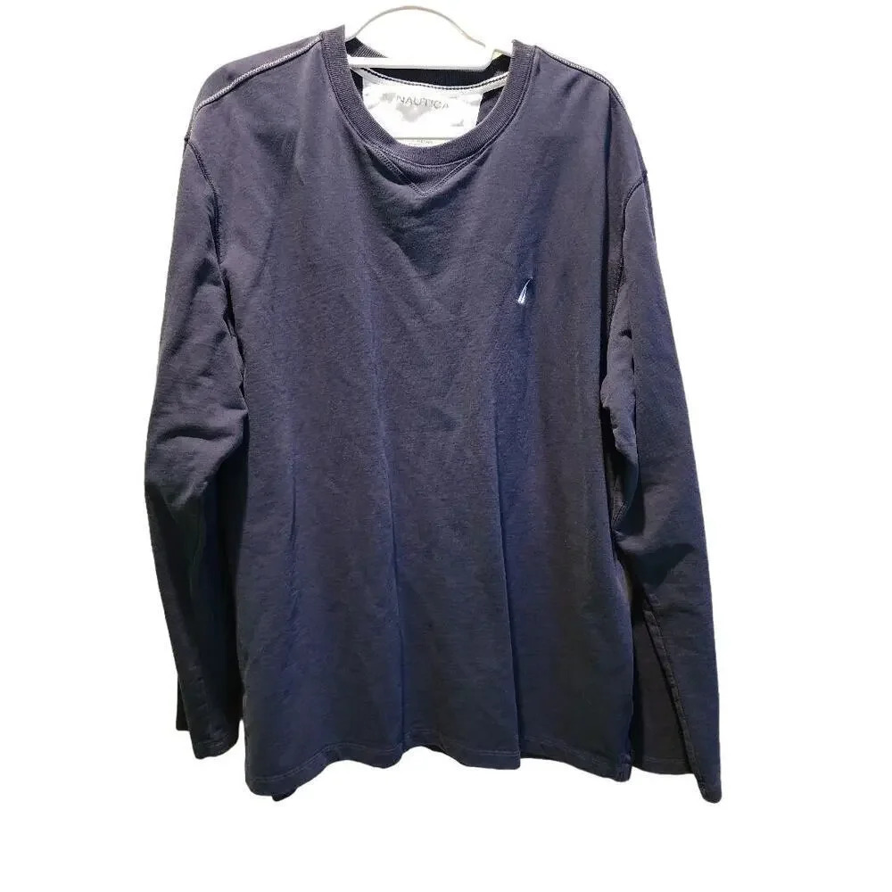 Nautica Men's XXL Solid Crew Neck Long Sleeve